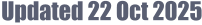 Updated 22 Oct 2025