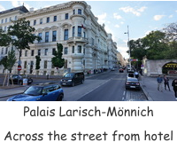 Palais Larisch-Mönnich Across the street from hotel