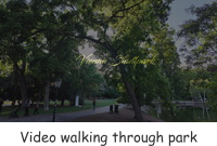 Video walking through park